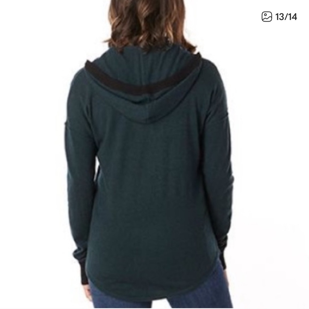 Smartwool Women's XL Lightweight Shadow Pine Hoodie Wool Sweater Outdoor - Picture 3 of 14